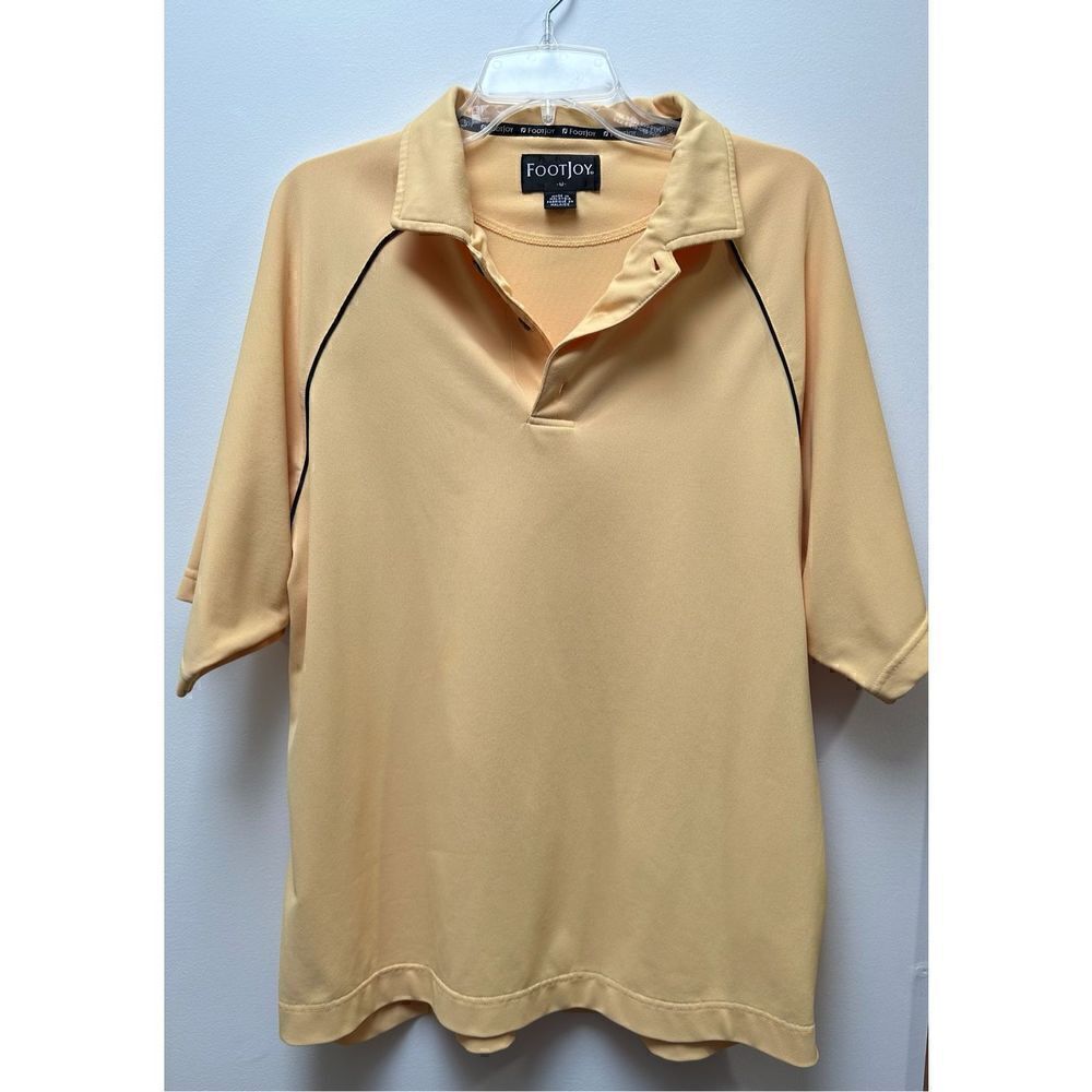 FootJoy men’s short sleeve yellow golf polo size Medium  #23-0630